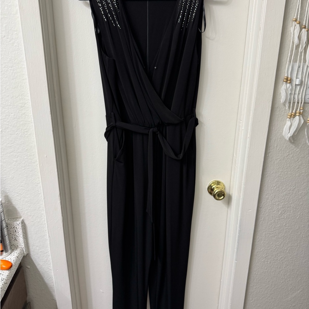 Calvin Klein Black Jumpsuit with Flowy Silhouette